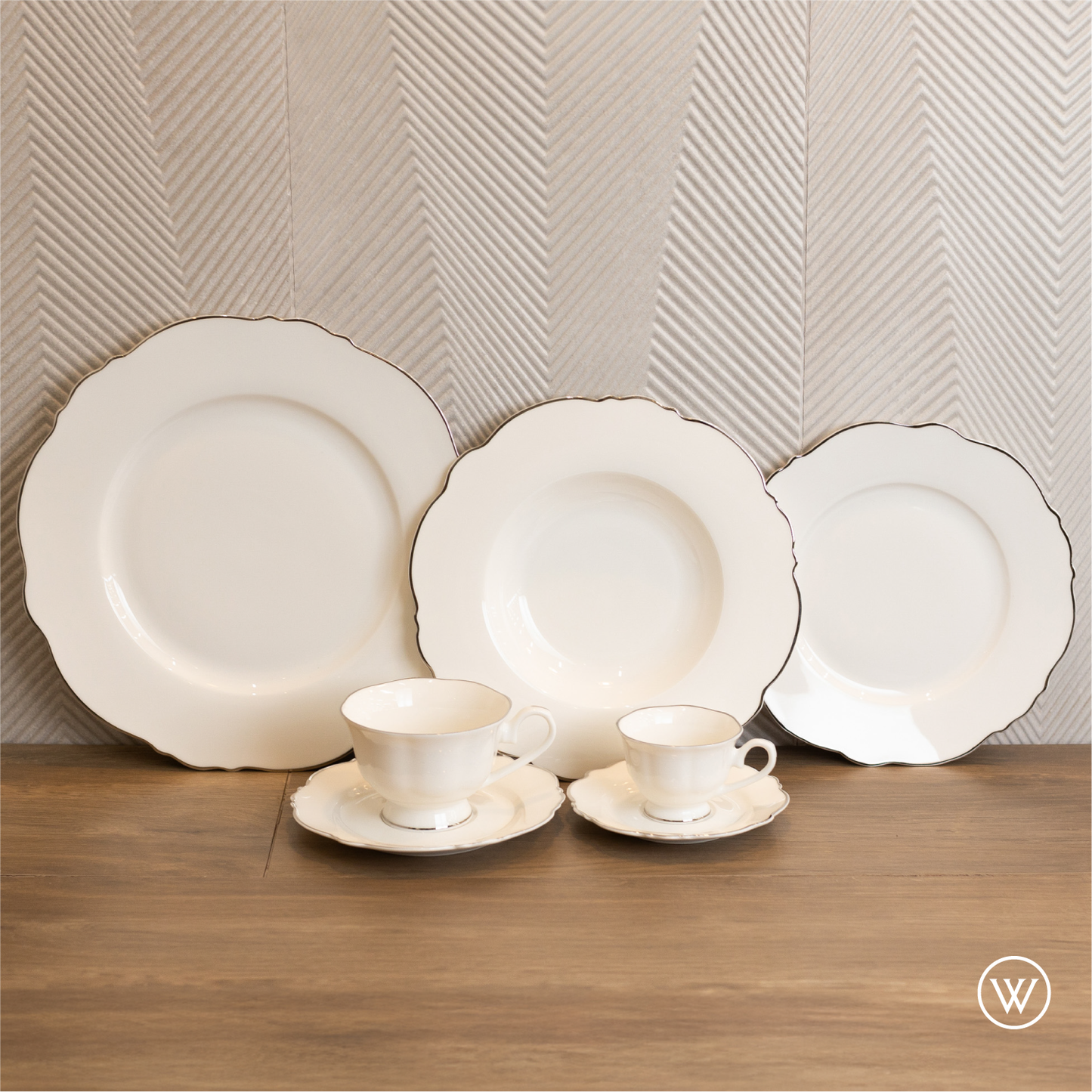 Conjunto 6 Xícaras Chá Maldivas 180ml Branca Porcelana - Wolff