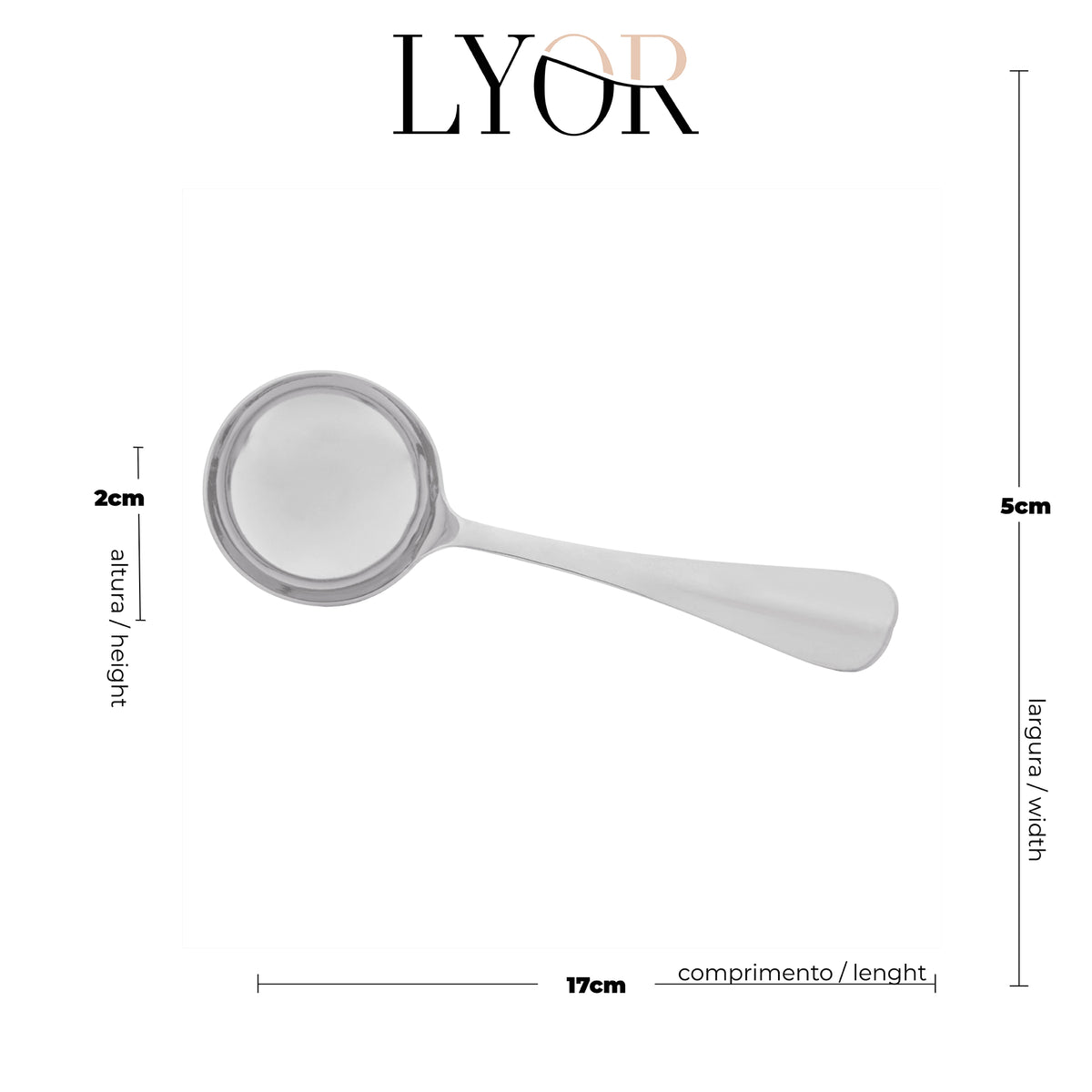 Concha para Molho de Aço Inox Positano 17cm- Lyor