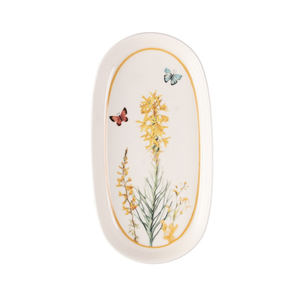 Travessa Retangular Herbelle 23cm x 12cm Branco Cerâmica - Wolff
