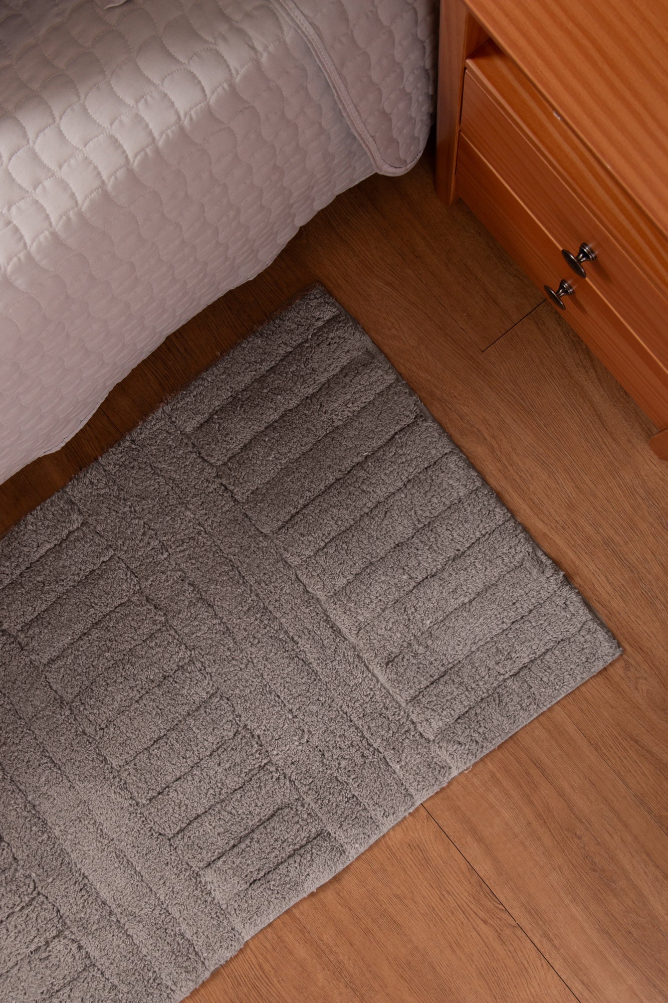 Tapete Genova 50cm x 80cm Cinza Algodão - Wolff