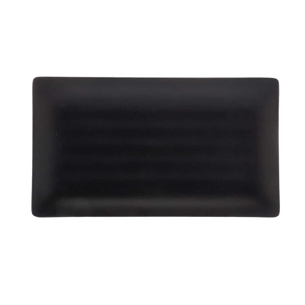 Prato Retangular 20cm x 12cm x 2cm Preto Melamina - Rojemac Profissional