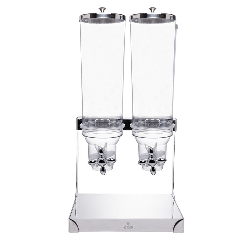 Porta Cereais Duplo 2x 3L Aço Inox - Rojemac Profissional