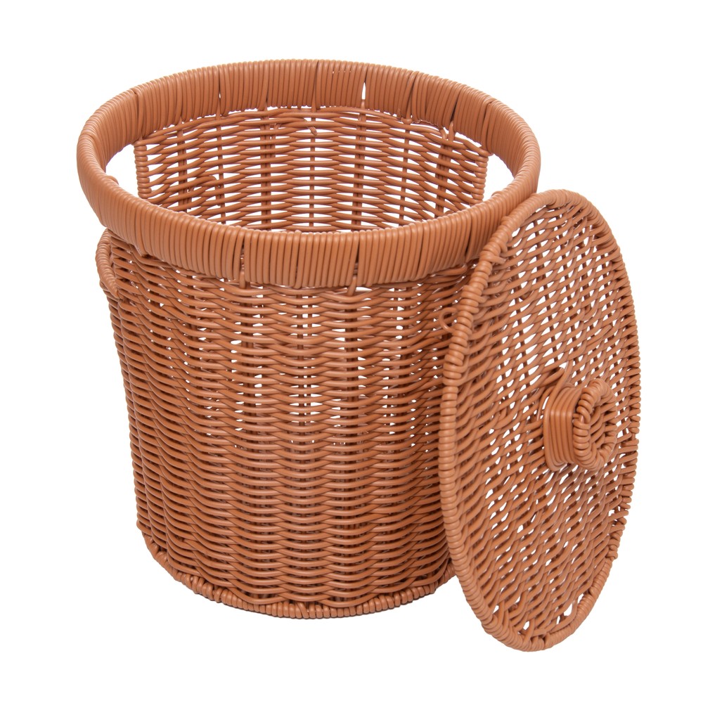 Cesto para Roupa com Tampa Vertice 23cm x 23cm Natural Plástico - Lyor