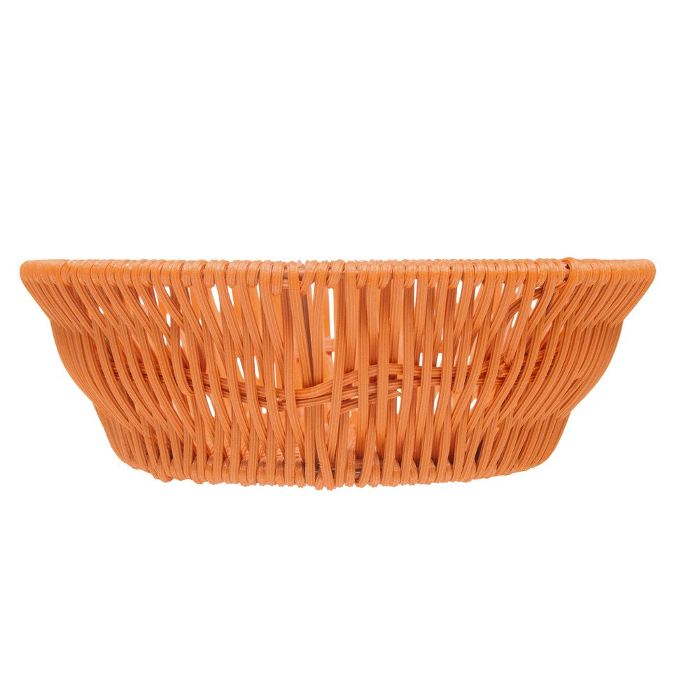 Cesta Redonda Ø20cm x 7cm Marrom Polyrattan - Rojemac Profissional