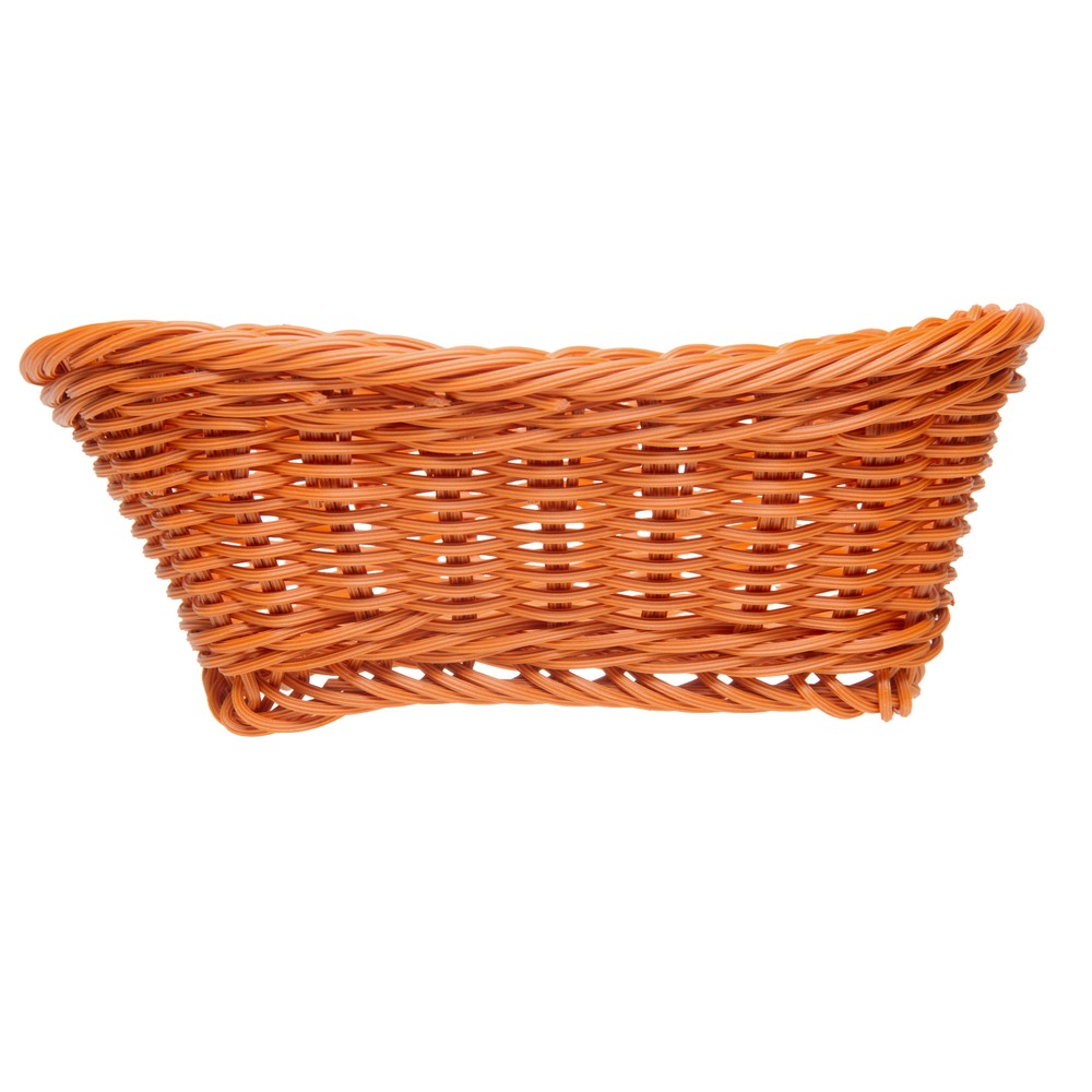 Cesta Retangular 21,5cm x 18cm x 8cm Marrom Polyrattan - Rojemac Profissional