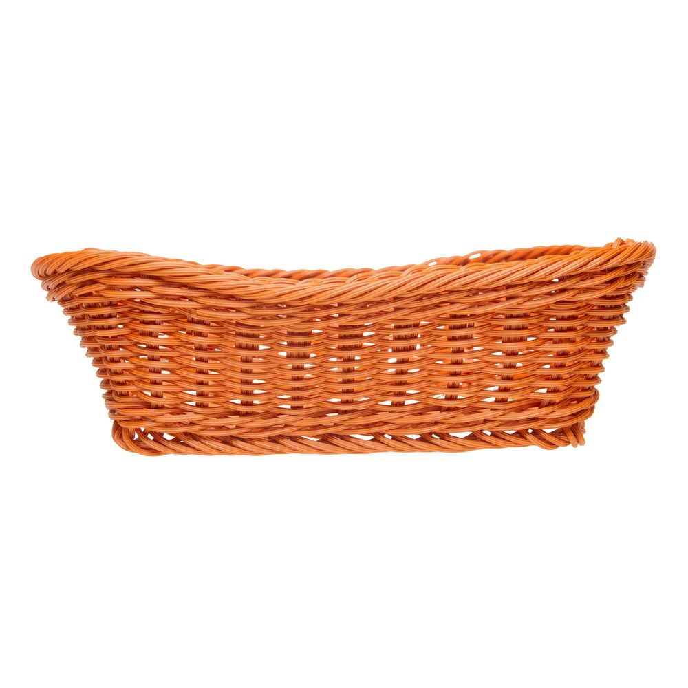 Cesta Retangular 26cm x 20cm x 8cm Marrom Polyrattan - Rojemac Profissional