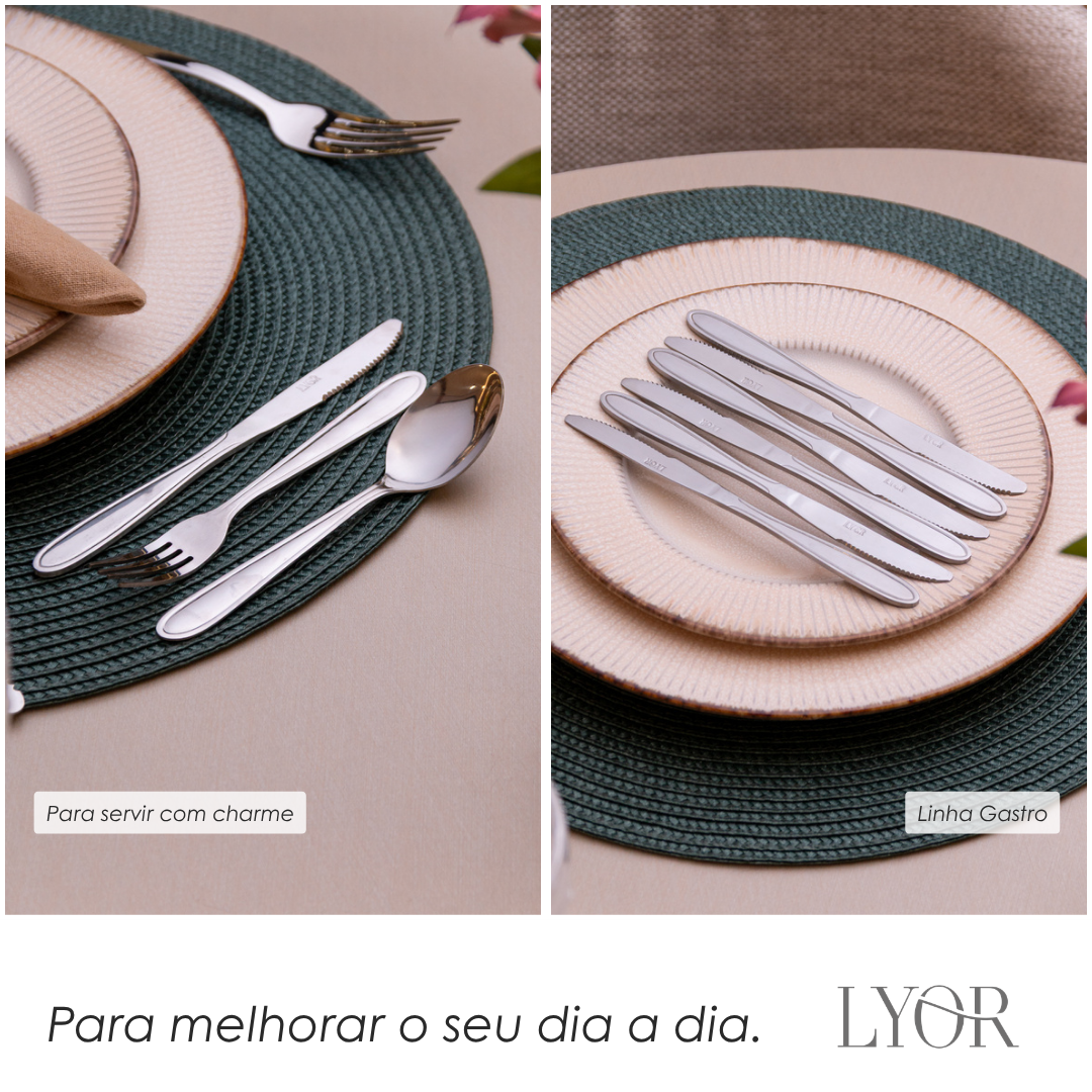 Conjunto 6 Facas para Sobremesa Gastro Aço Inox - Lyor