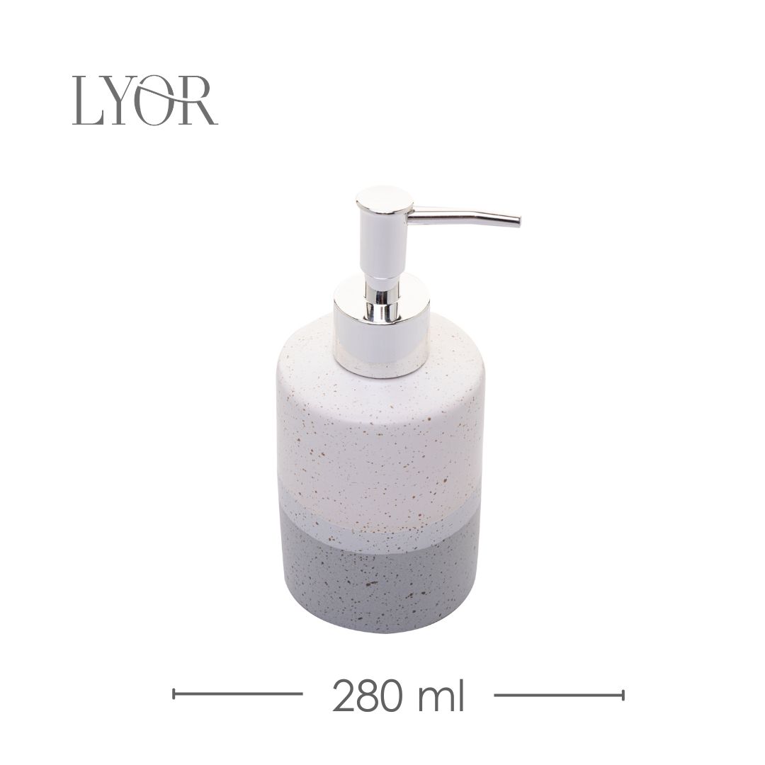 Conjunto 2 Peças para Banheiro de Cerâmica Degradê Cinza - Lyor
