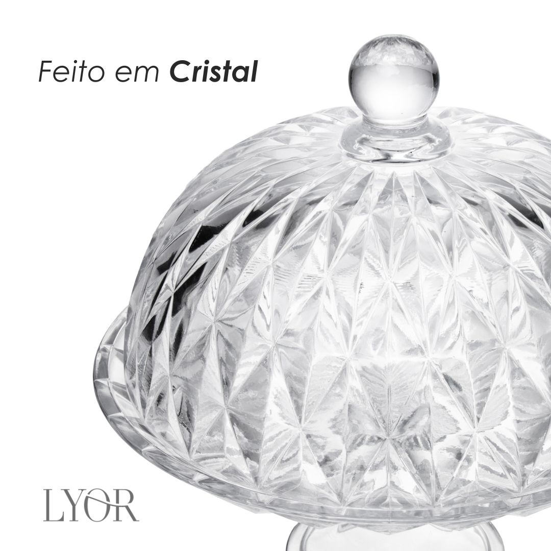 Boleira Diamond 25cm x 23,5cm Cristal - Lyor