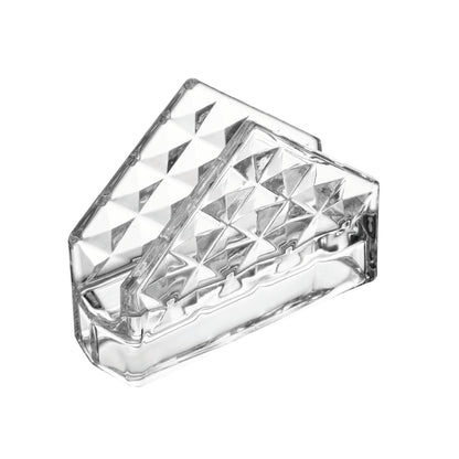 Porta Guardanapos de Cristal Ecológico Diamond 12,5cm x 4cm x 9,5cm - Lyor
