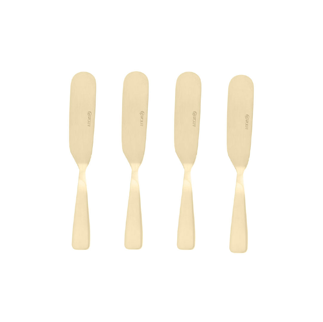 Conjunto 4 Espátulas de Aço Inox Dourado - Wolff