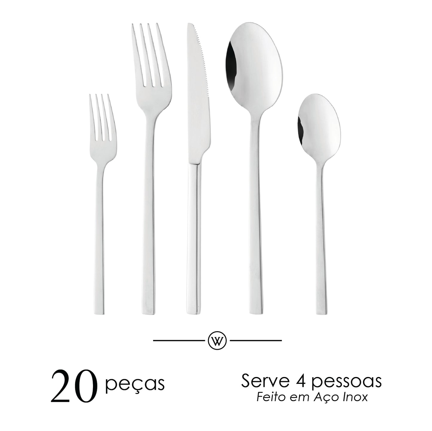 Faqueiro 20 Peças Firenze Aço Inox - Wolff