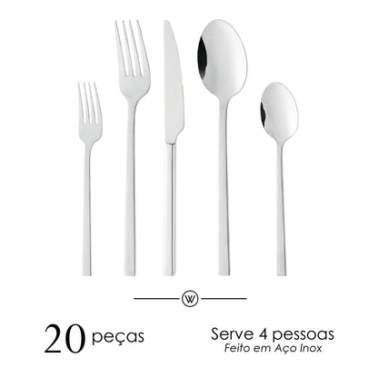 Faqueiro 20 Peças Firenze Aço Inox - Wolff