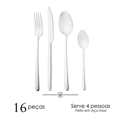 Faqueiro 16 Peças Viena Aço Inox - Wolff