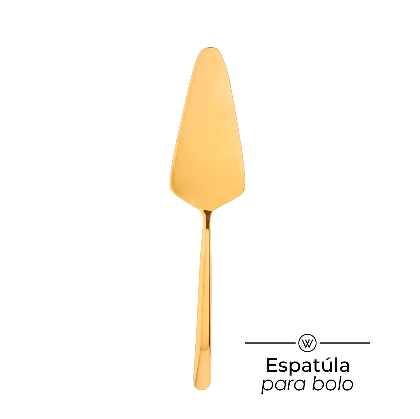 Espátula para Bolo Viena Dourada Aço Inox - Wolff