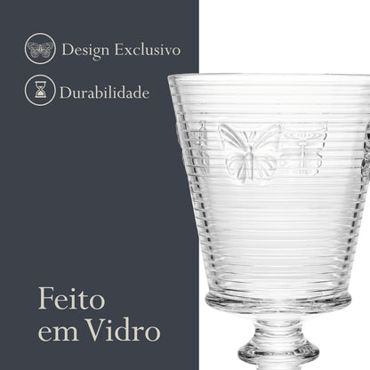 Conjunto 4 Taças de Água Lines Butterfly 350Ml Vidro - Wolff