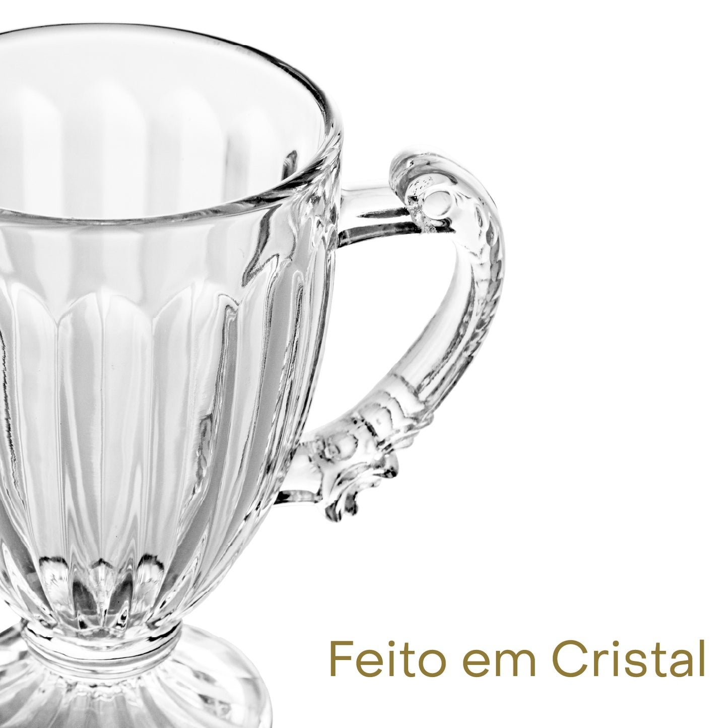 Xícara de Chá de Cristal com Pé Imperial 200ml - Lyor