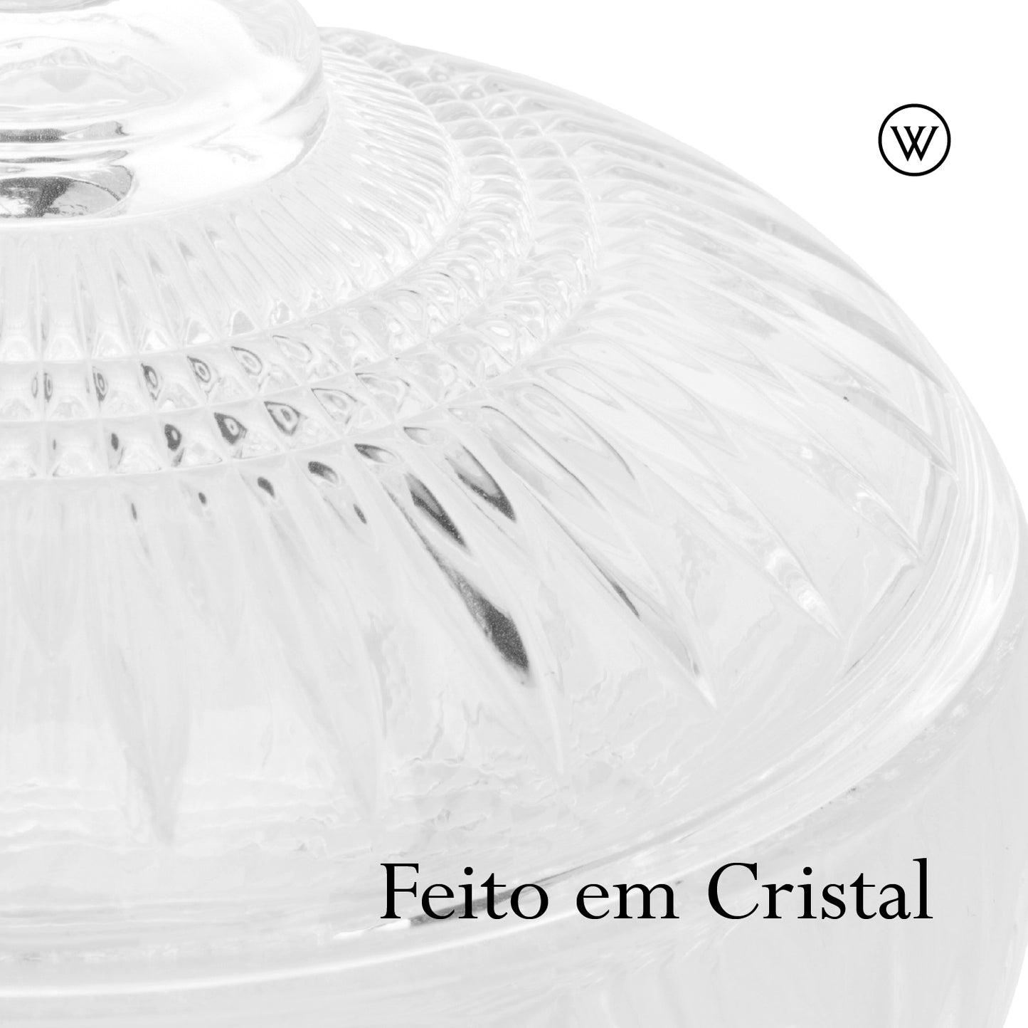 Potiche Decorativo de Cristal Queen 11cm x 12cm - Wolff