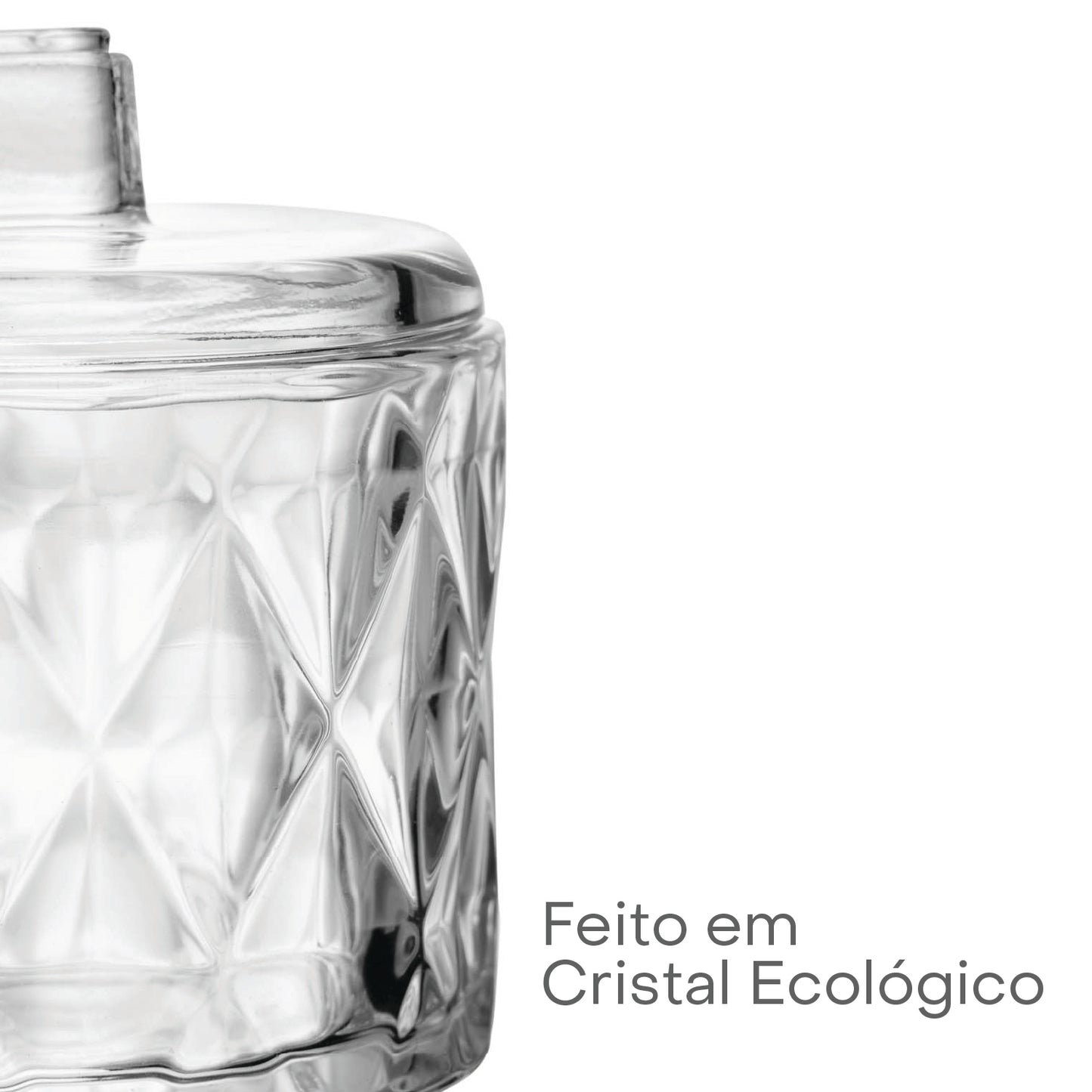 Potiche Diamond 11,5cm x 9cm Cristal Ecológico - Lyor