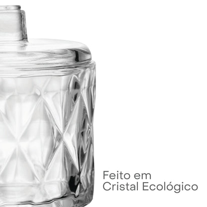Potiche Diamond 11,5cm x 9cm Cristal Ecológico - Lyor