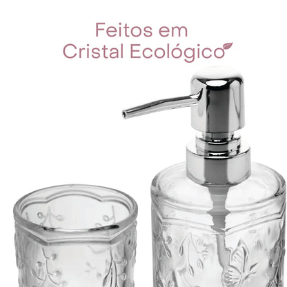 Conjunto 2 Peças para Banheiro New Butterfly Vidro - Lyor