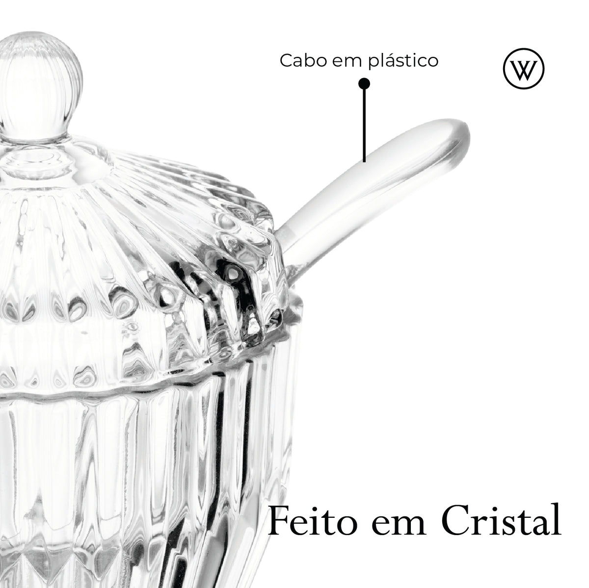 Açucareiro de Cristal Império - Wolff