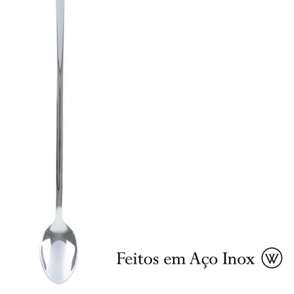 Conjunto 2 Colheres Bailarina de Aço Inox Oxford 30cm - Wolff