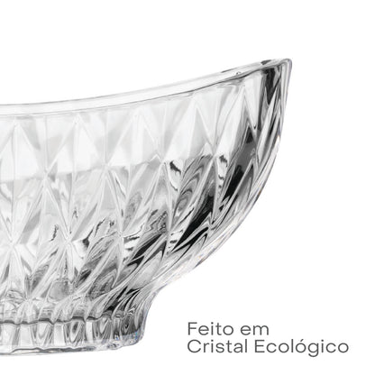 Centro de Mesa de Cristal Ecológico Diamond 28cm x 15cm x 13,5cm - Lyor