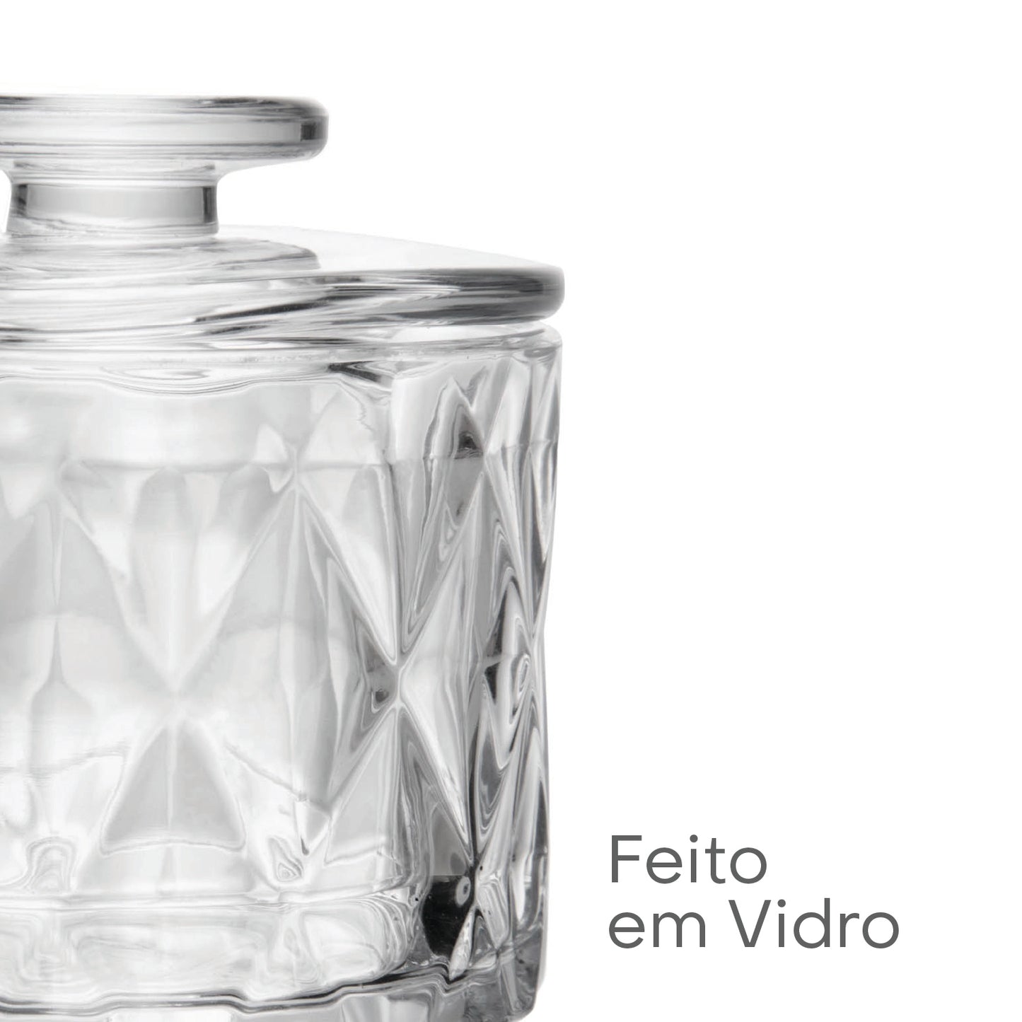 Manteigueira Francesa Diamond 9,5cm x 9,5cm x 8,5cm Vidro - Lyor