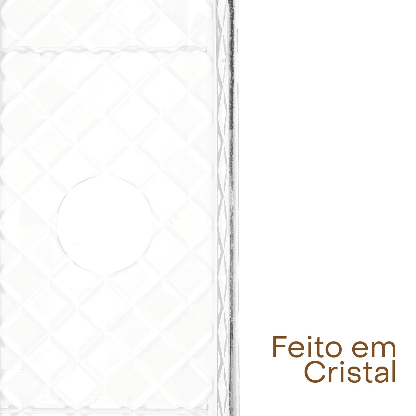 Travessa para Servir de Cristal Deli Diamond 28,5cm x 14,5cm x 2cm - Lyor