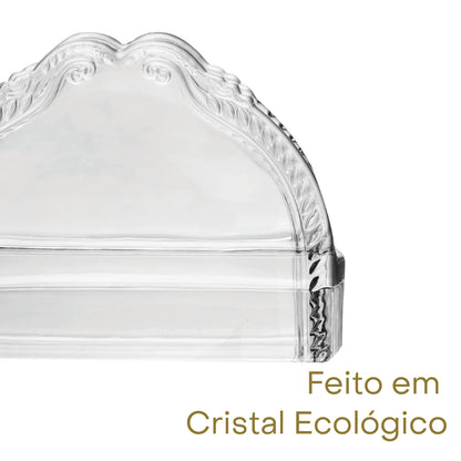 Porta Guardanapos de Cristal Ecológico Imperial 13cm x 4cm x 9cm - Lyor