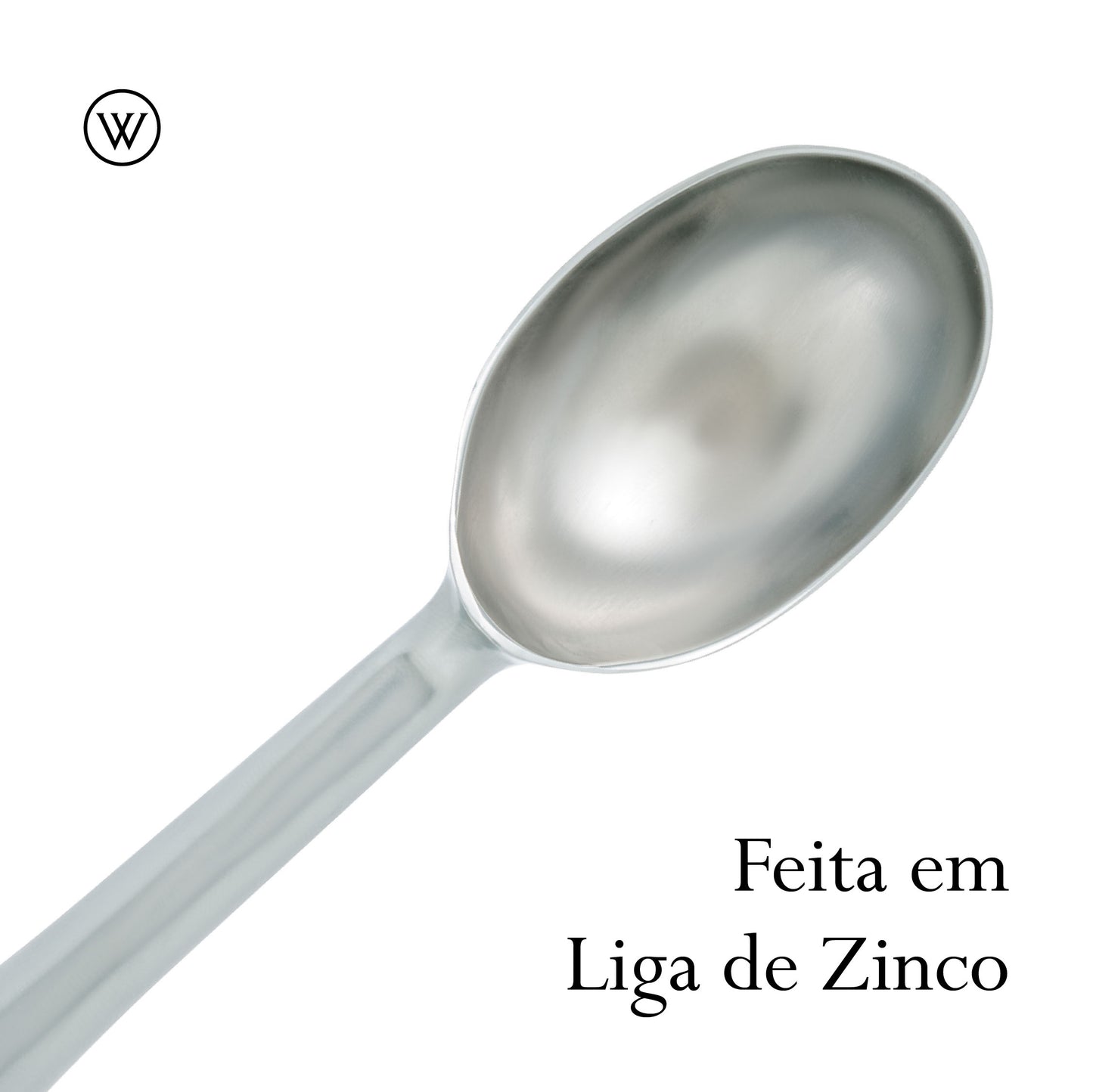 Colher para Sorvete em Liga de Zinco com Cabo Antiderrapante Chef Pro 17cm - Wolff