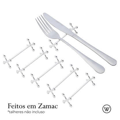 Conjunto 6 Descansos para Talheres de Zamac - Wolff
