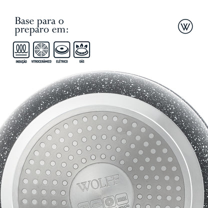 Conjunto 5 Panelas de Indução Granilite com Revestimento Cerâmico - Wolff