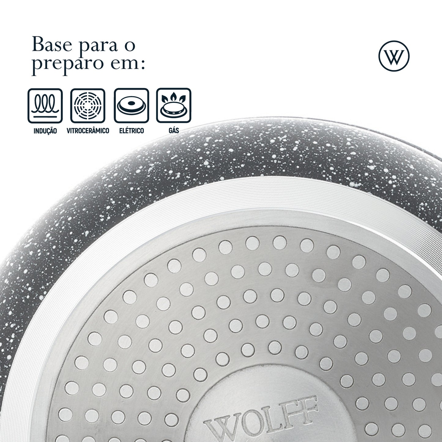 Frigideira de Indução em Alumínio com Revestimento Cerâmico 24cm - Wolff
