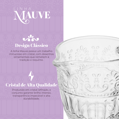 Leiteira Mauve 230ml Cristal - Wolff