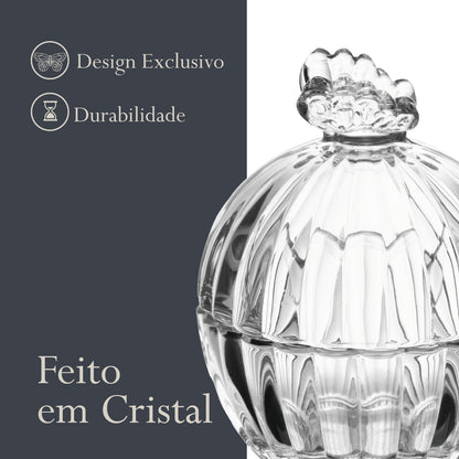 Potiche de Cristal Butterfly 8cm x 8cm x 9,5cm - Wolff