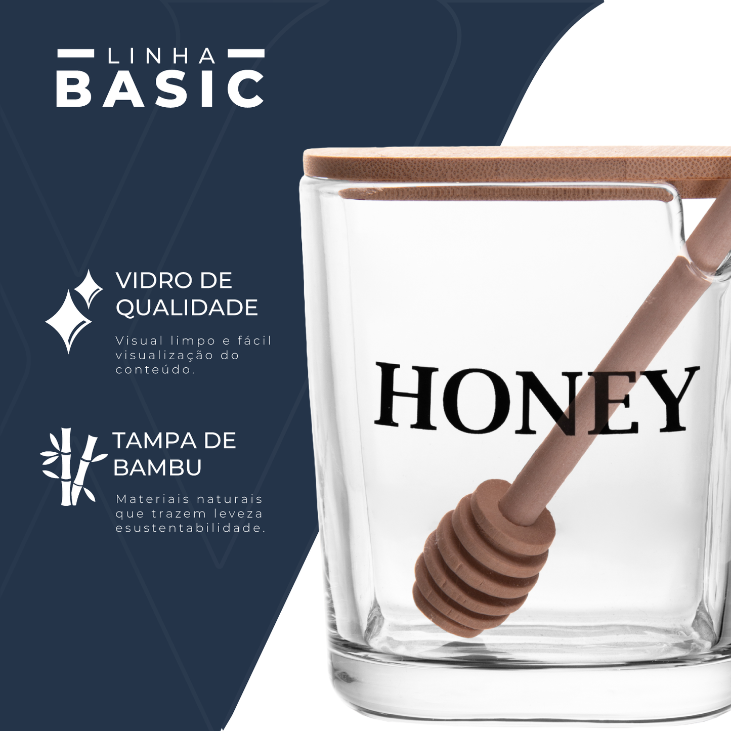 Açucareiro Basic 9cm x 11cm Vidro – Wolff