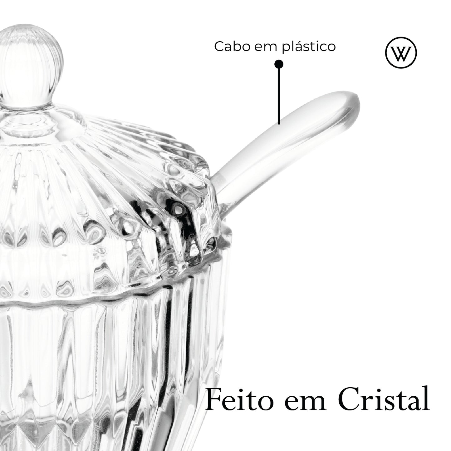 Açucareiro de Cristal Império - Wolff