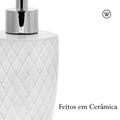 Conjunto 3 Peças para Banheiro Branco - Wolff