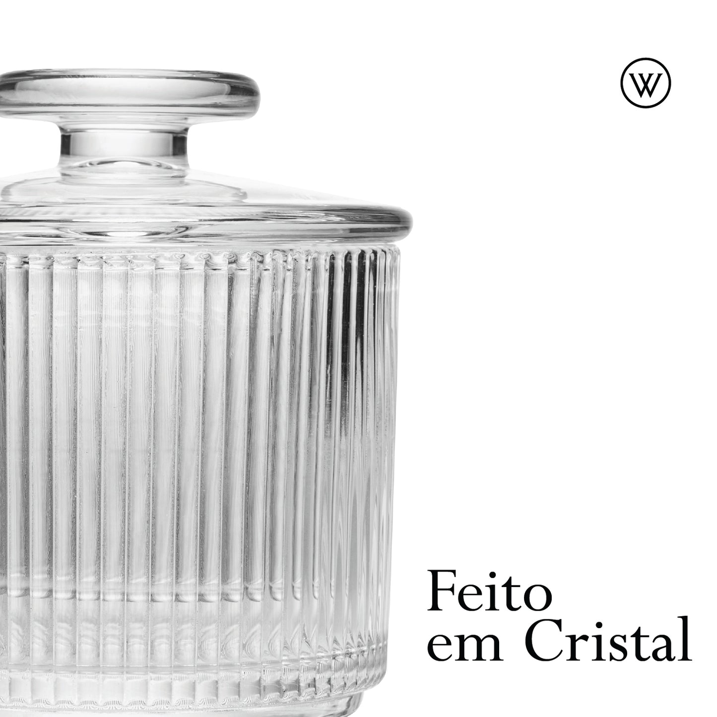 Manteigueira Francesa Lines 8,5cm x 10cm x 8,5cm Cristal Ecológico - Wolff