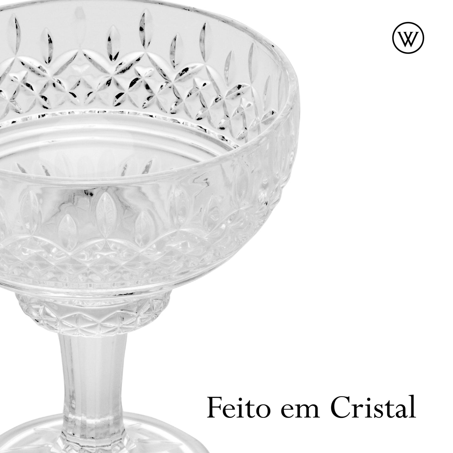 Conjunto 6 Taças de Sobremesa de Cristal Lys 260ml - Wolff