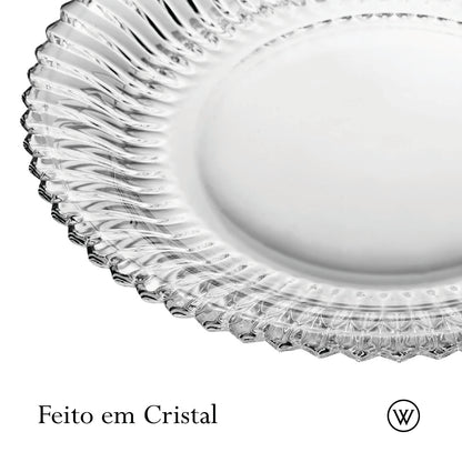 Prato para Sobremesa Império 20cm Cristal - Wolff