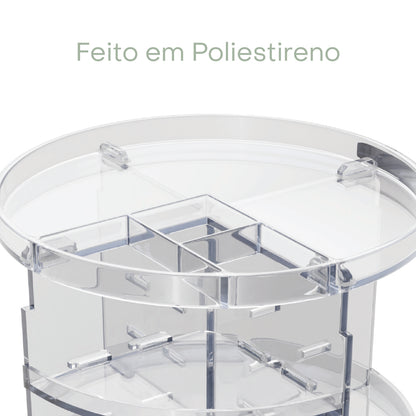 Organizador Giratório My Box 23,5cm x 23,5cm x 30cm Poliestireno - Lyor