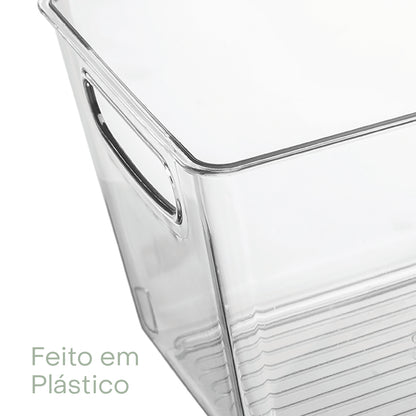 Caixa Organizadora com Alça My Box 20cm x 14cm x 13cm Plástico - Lyor