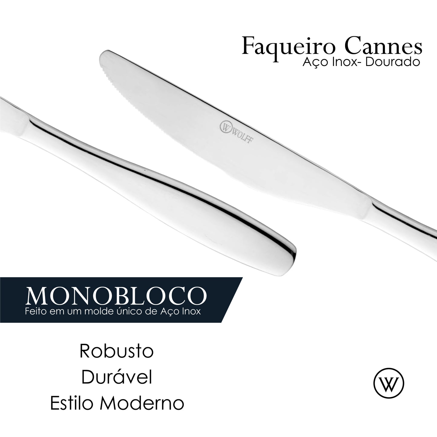 Faqueiro 16 Peças Cannes Aço Inox - Wolff