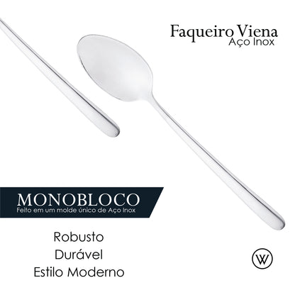 Conjunto 6 Colheres para Café Viena Aço Inox - Wolff