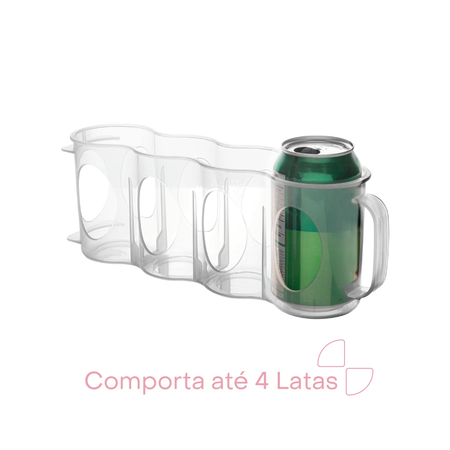 Suporte para Latas com Alça em Poliestireno My Box 27,5cm x 7cm x 10cm - Lyor