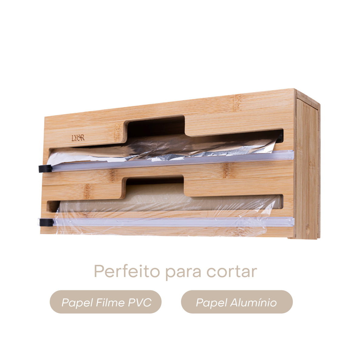Suporte de Parede 2 em 1 para em Bambu - Lyor