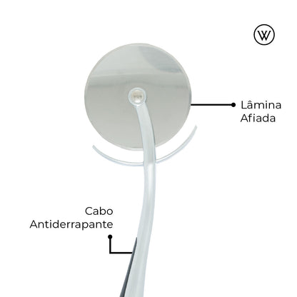 Cortador de Pizza em Liga de Zinco com Cabo Antiderrapante Chef Pro 18,5cm - Wolff
